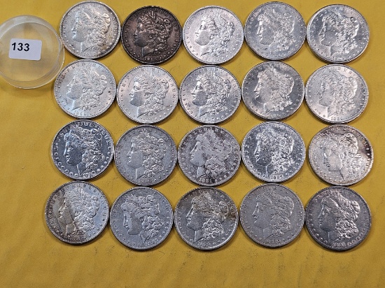 ** FULL ROLL ** Twenty Morgan Silver Dollars