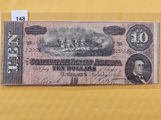 Series of 1864 Ten Dollar Confederate States Note