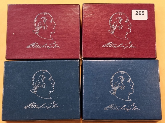 Four 1982 George Washington Commemorative Silver Half Dollars