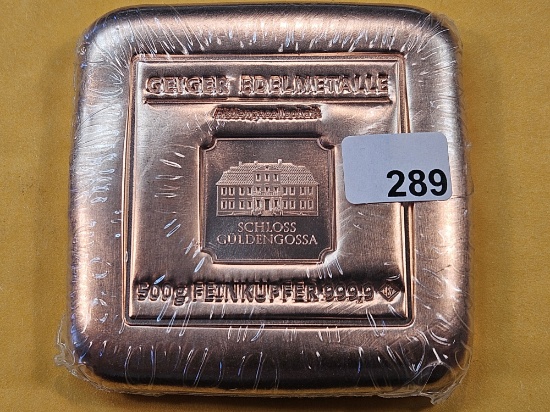 Five-Hundred Gram .999 Fine Copper Bar