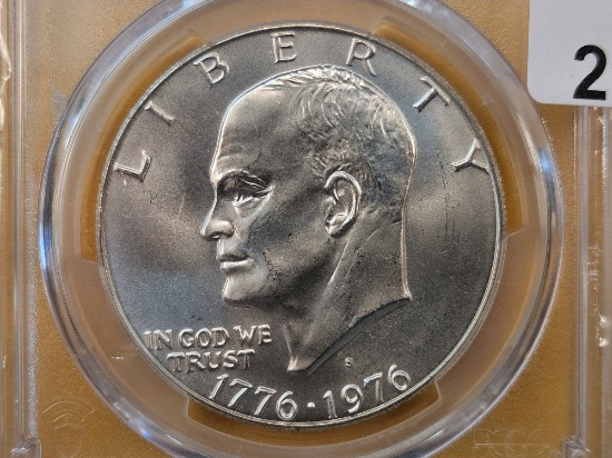 GEM! PCGS 1976-S Eisenhower Silver Dollar in Mint State 67