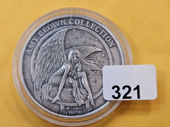 One Troy Ounce .999 Fine Silver Art Round