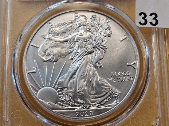 PERFECT! PCGS 2020-(S) American Silver Eagle in Mint State 70