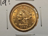 GOLD! Brilliant Uncirculated 1906 Gold Liberty $2.5 Dollars