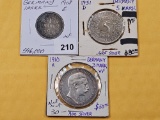 Three German Coins