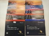 Ten Uncirculated Coin Set Folders, Mixed Philadelphia and Denver