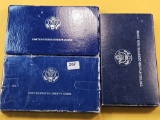 Two US Liberty Silver Coins Sets and a US Silver Constitution Coin