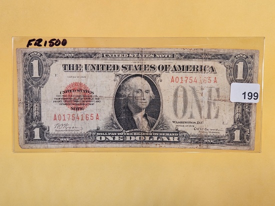 Series of 1928 One Dollar US Note FUNNY BACK