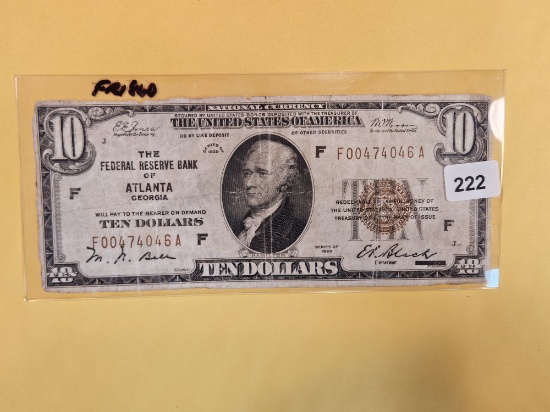 Series of 1929 Ten Dollar National Currency