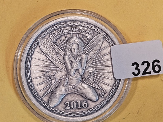 One Troy ounce .999 fine silver art round
