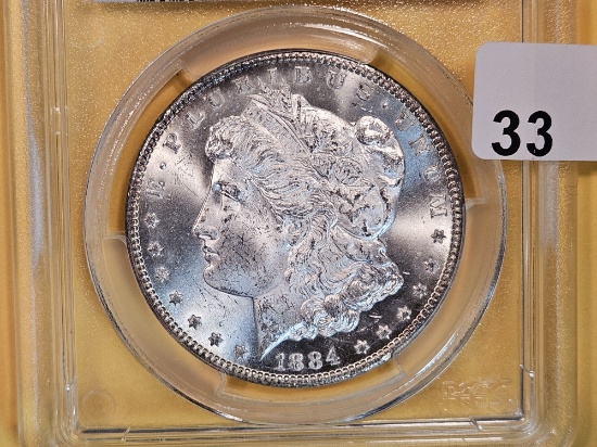 ** KEY DATE ** PCGS 1884-CC Morgan Dollar in Mint State 63