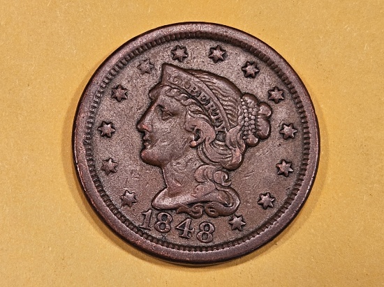 1848 Braided Hair Large Cent