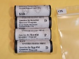 Four Original Mint-Wrapped Brilliant Uncirculated Washington Quarters