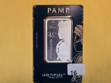 SILVER! PAMP SUISSE One Troy ounce .999 fine silver bar