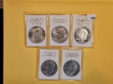 Five more nice Eisenhower Dollars