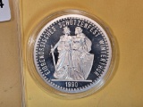 Cool 1990 GEM Proof Deep Cameo Silver Shooting Thaler