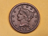 1848 Braided Hair Large Cent