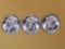 1936 P-D-S Trio of silver Mercury Dimes