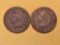1873 Open and Closed 3 versions Indian Cents