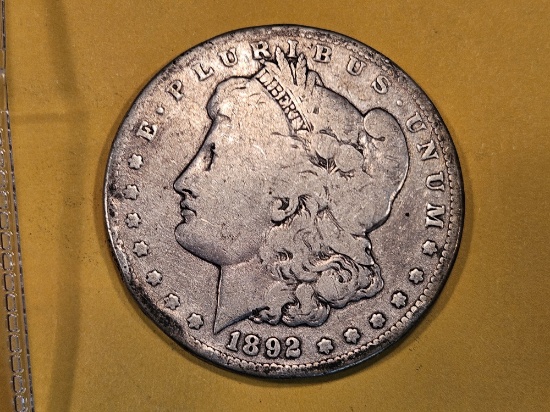 ** KEY DATE ** 1892-CC Morgan Dollar