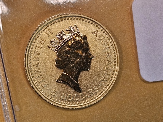 GOLD! GEM Proof Deep Cameo Australia 1991 GOLD Five Dollars