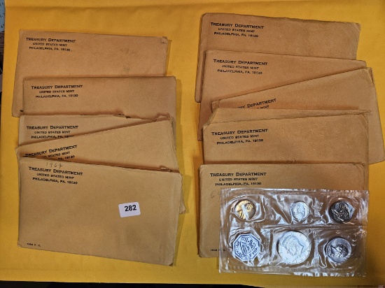 Ten 1964 US Silver Proof Sets