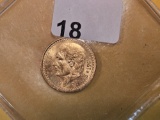 GOLD! Brilliant Mexico 1945 2 1/2 pesos