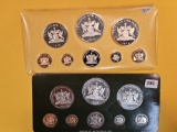 Two 1974 GEM Proof Deep Cameo Trinidad and Tobago Silver Coin Sets