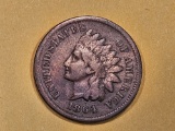 Semi-Key 1864-L Indian cent