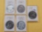 Four Uncirculated and One GEM Proof Eisenhower Dollars, Two Silver