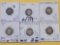 Six Little Better Barber Silver Dimes