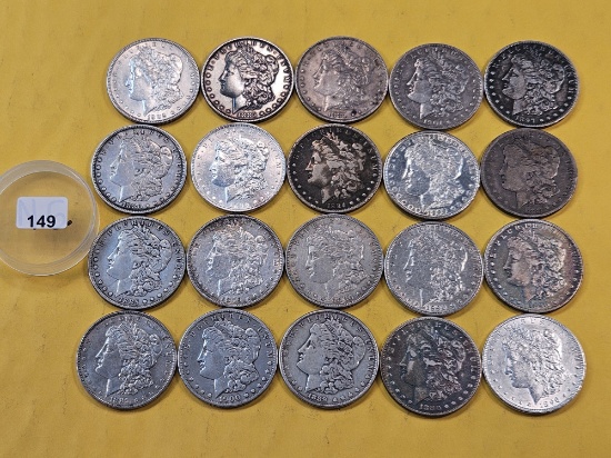 ** FULL ROLL ** Twenty Morgan Silver Dollars