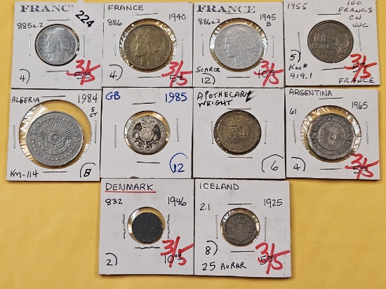Ten Mixed World Coins