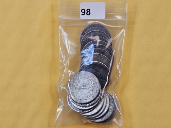 Bag of Twenty Washington Silver Quarters