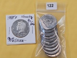 1995-S Proof Silver Half Dollar and Ten Mixed Kennedy Clad Half Dollars