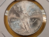 GEM Brilliant Uncirculated 1983 Mexico Silver Onza