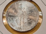 GEM Brilliant Uncirculated 1982 Mexico Silver Onza