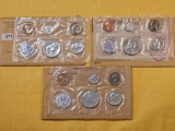 Three US 90% Silver Proof Sets