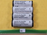 Four US Mint-Wrapped Rolls of GEM BU America the Beautiful Quarters