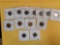 Mix of thirteen small cents