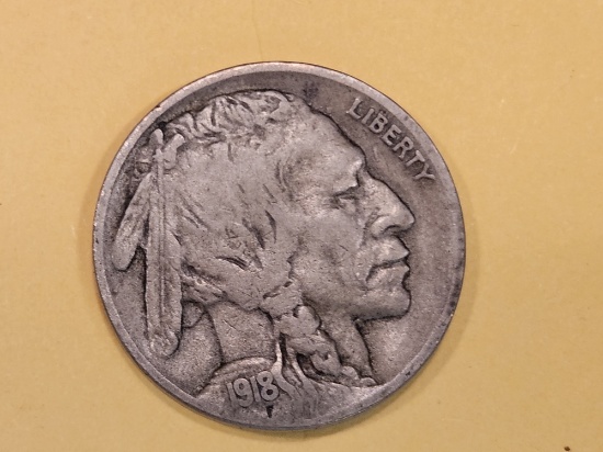 Semi-Key 1918-S Buffalo Nickel