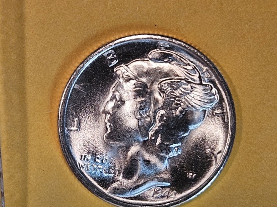 GEM Brilliant Uncirculated 1944-S Mercury Dime