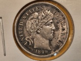 1899 Barber Dime in About Uncirculated Plus
