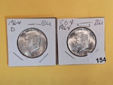 Two Choice Brilliant Uncirculated Silver Half Dollars
