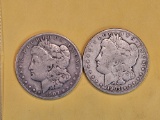 Two Better date Morgan Dollars in Very Good