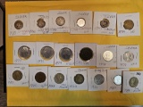 Nineteen mixed World coins