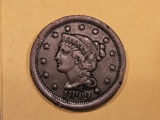 1849 Braided Hair Large cent