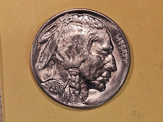 GEM Brilliant Uncirculated 1938-D Buffalo Nickel
