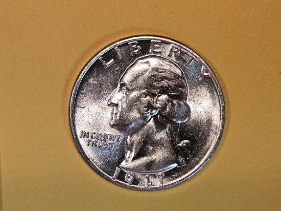 Very Choice Brilliant Uncirculated 1947 Washington Quarter