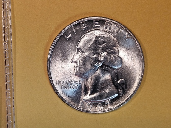 Very Choice Brilliant Uncirculated 1947-S Washington Quarter